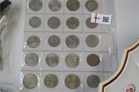 20 DDR Münzen 5-20 DM