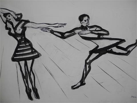 1x Franziskus Dellgruen (1901-1984), '"Tänzer"', Zeichnung auf Papier, sign.