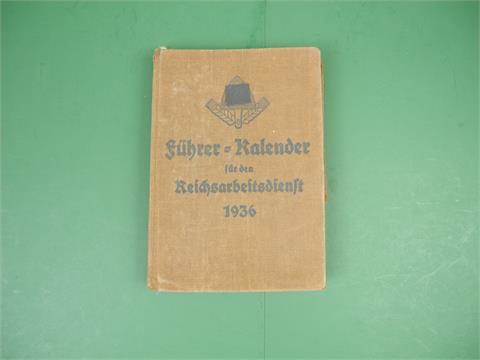 1 Kalender "Führer-Kalender Recihsarbeitsdienst"