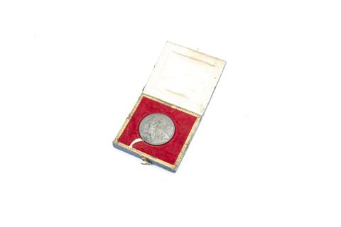 1 Antike Silber Medaille in Etui