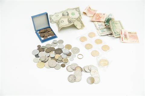 1 Posten Münszen und Geldscheine