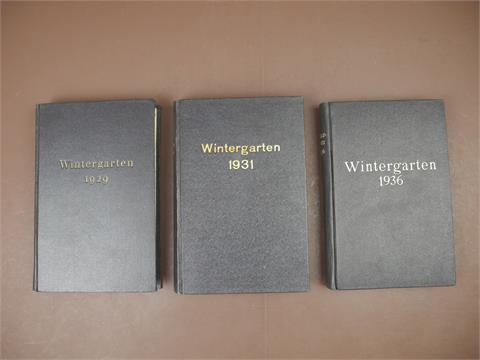 3 Bücher "Wintergarten 1929/31/36"
