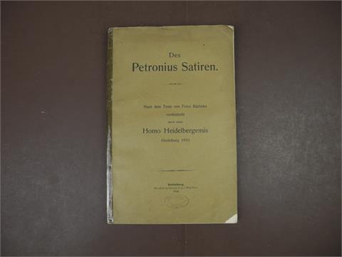 1 Buch "Des Petronius Satiren"