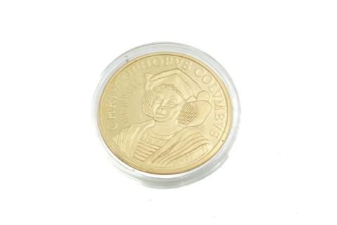 1 Medaille Feinsilber 999, 500 Years of America 1492 -1992,
