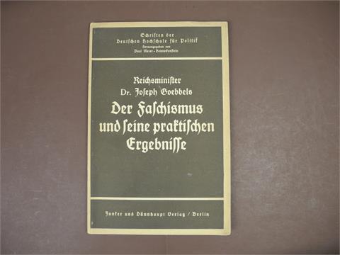 1 Heft "Der Faschismus und seine praktischen Ergebnisse"