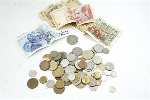 1 Posten Geldscheine und Münzen