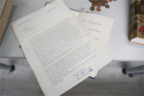 1 signiertes Buch Erwin Schumacher "Gedichte zur Freude und Besinnung" + Autograph an W.Wille