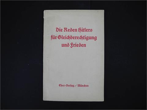 1 Heft "Reden Hitlers für Gleichberechtigung und Frieden"