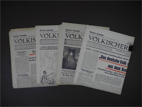 4 Zeitungen "Völkischer Beobachter"