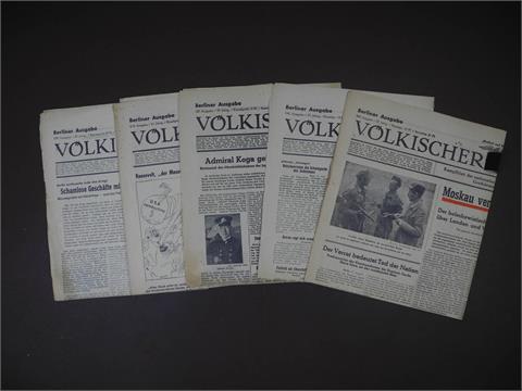 5 Zeitungen "Völkischer Beobachter"
