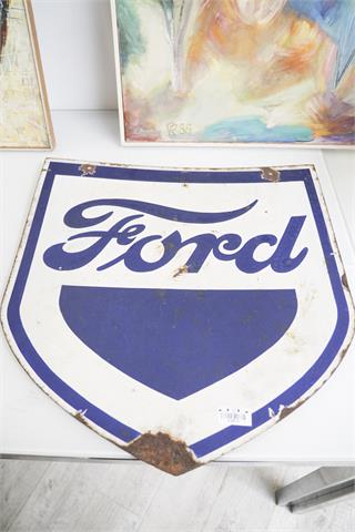 1 antikes Emailleschild Ford doppelseitig